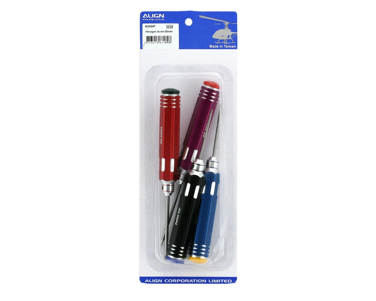 Align Hexagon Screw Driver Set (1.5, 2.0, 2.5, 3.0mm) 4 Align Hexagon Screw Driver Set (1.5, 2.0, 2.5, 3.0mm) - Image 2